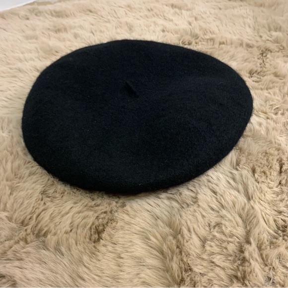 Wool Beret Hat Black One Size - Picture 8 of 10